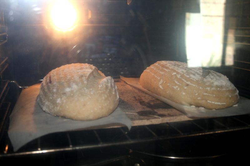 in oven