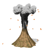 Volcano eruption - animation