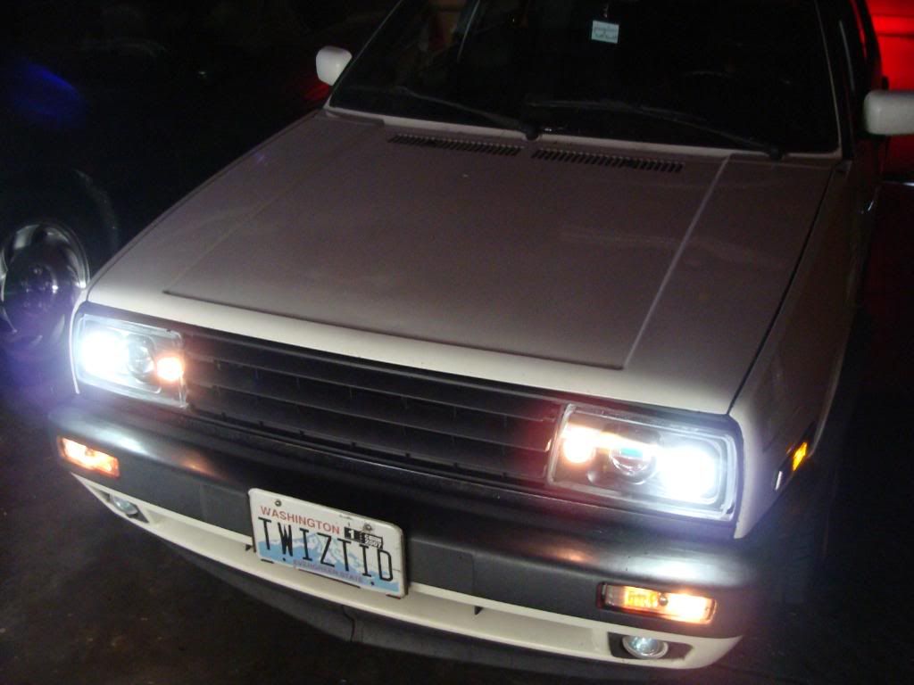 FS Volkswagen Golf Jetta MK2 black projector headlights