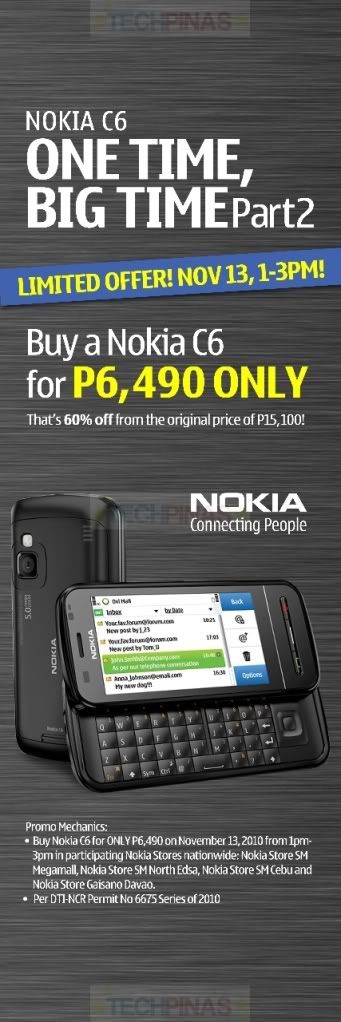nokia c6 price. Get Nokia C6 for only PHP