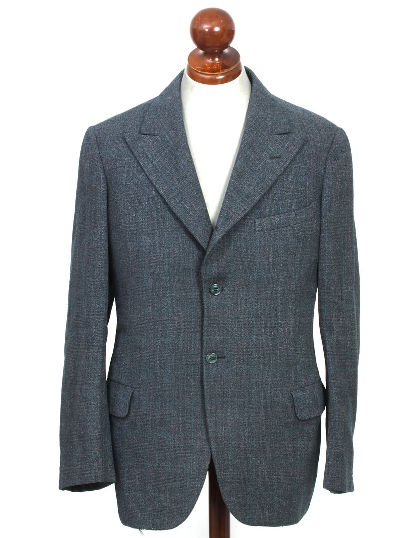 Granite Cloth 1940s Single Breasted Peak Lapel Suit jacket | Vintage ...