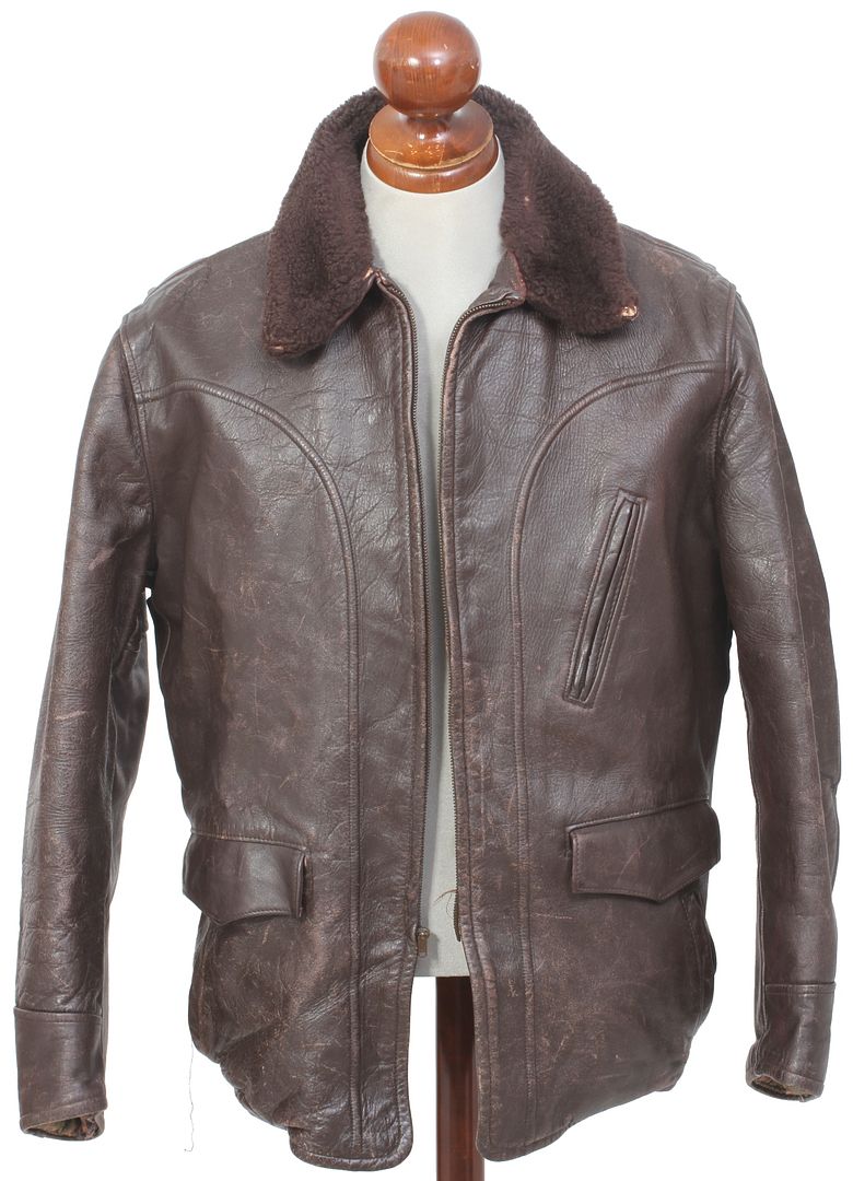 Spiegel Front Quarter Horsehide leather jacket | Vintage-Haberdashers Blog
