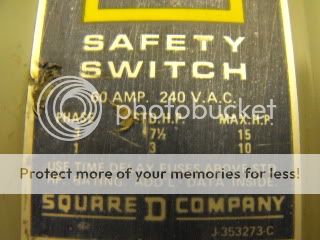 SQUARE D. SAFETY SWITCH SERIES E1 60 AMP CATALOG D322N  